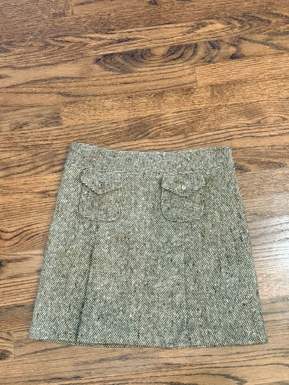 Vintage Searle 100% Wool Tweed Mini Skirt Size 2
